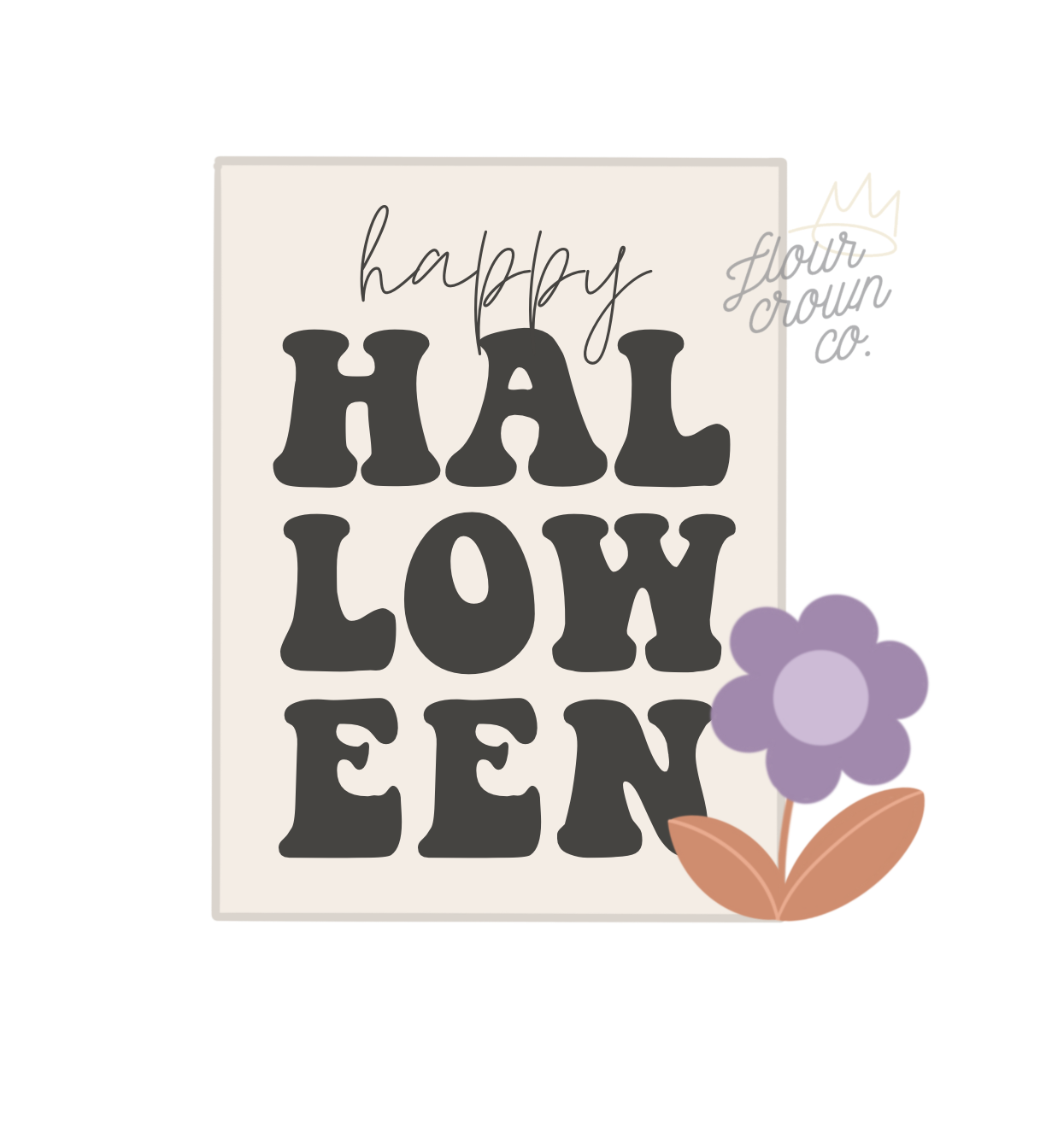 STL - Retro Flower Plaque - Flour Crown Co.