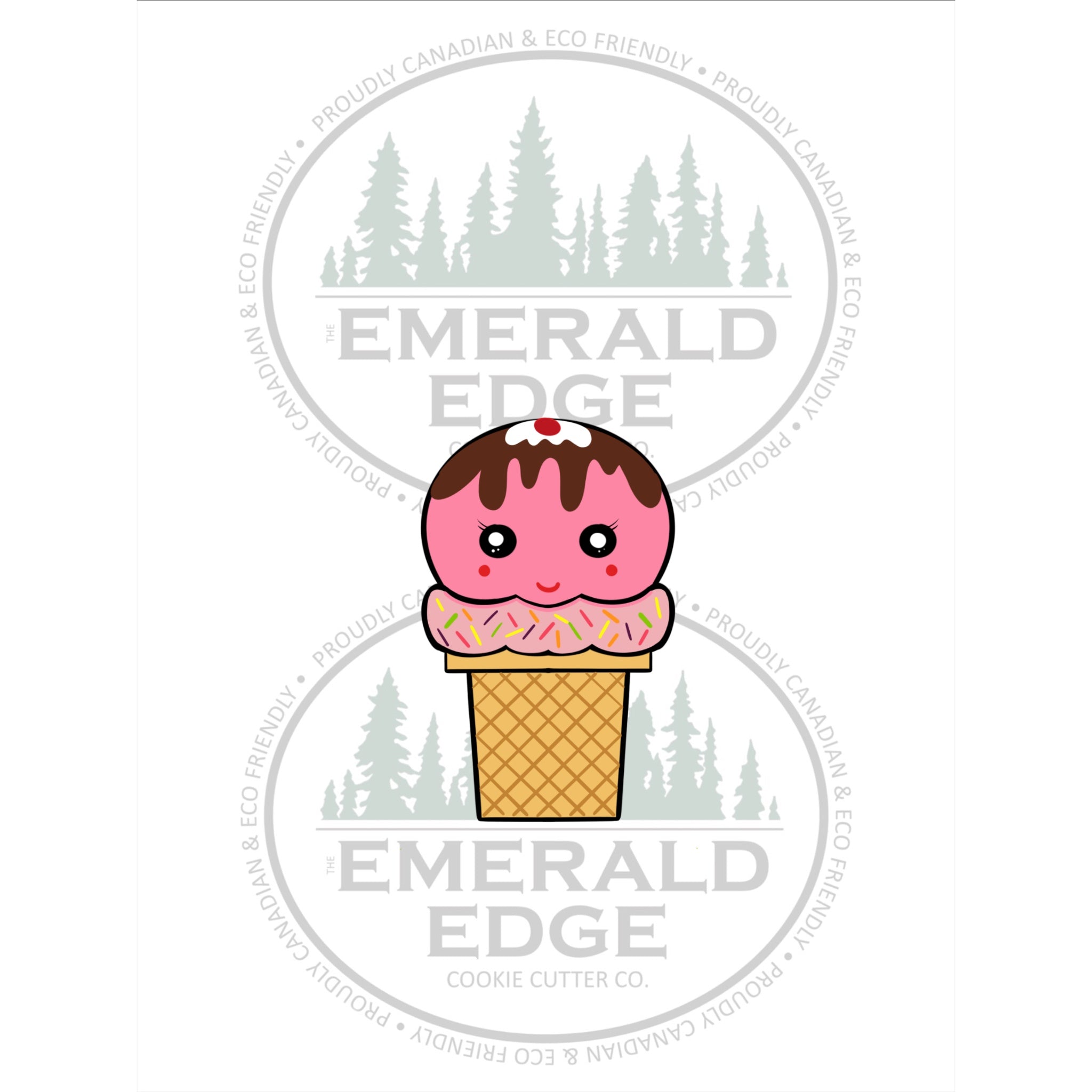 Cute Ice Cream Scoop – The Emerald Edge Cookie Cutter Co.