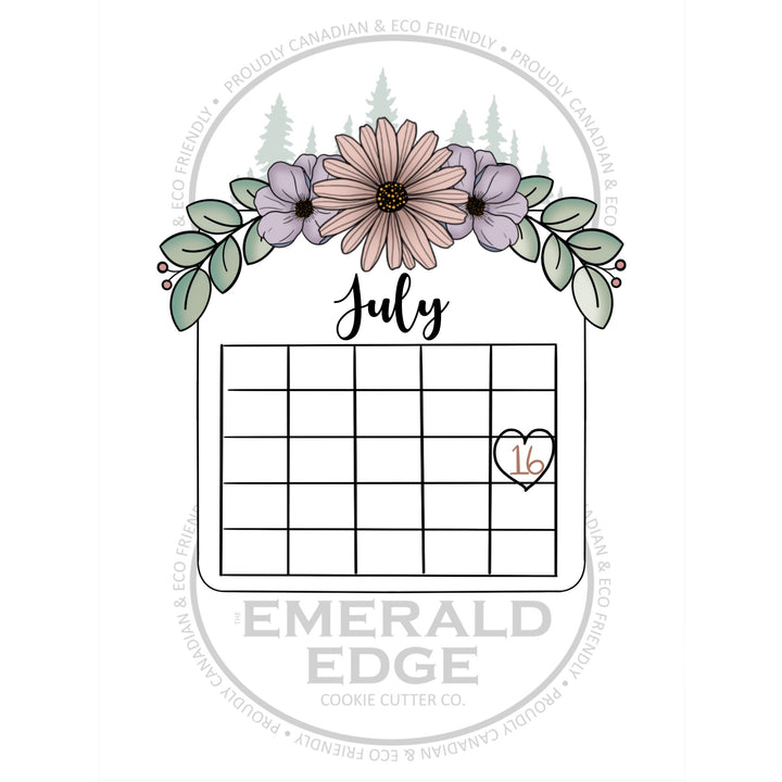 STL - Square Floral Save the Date