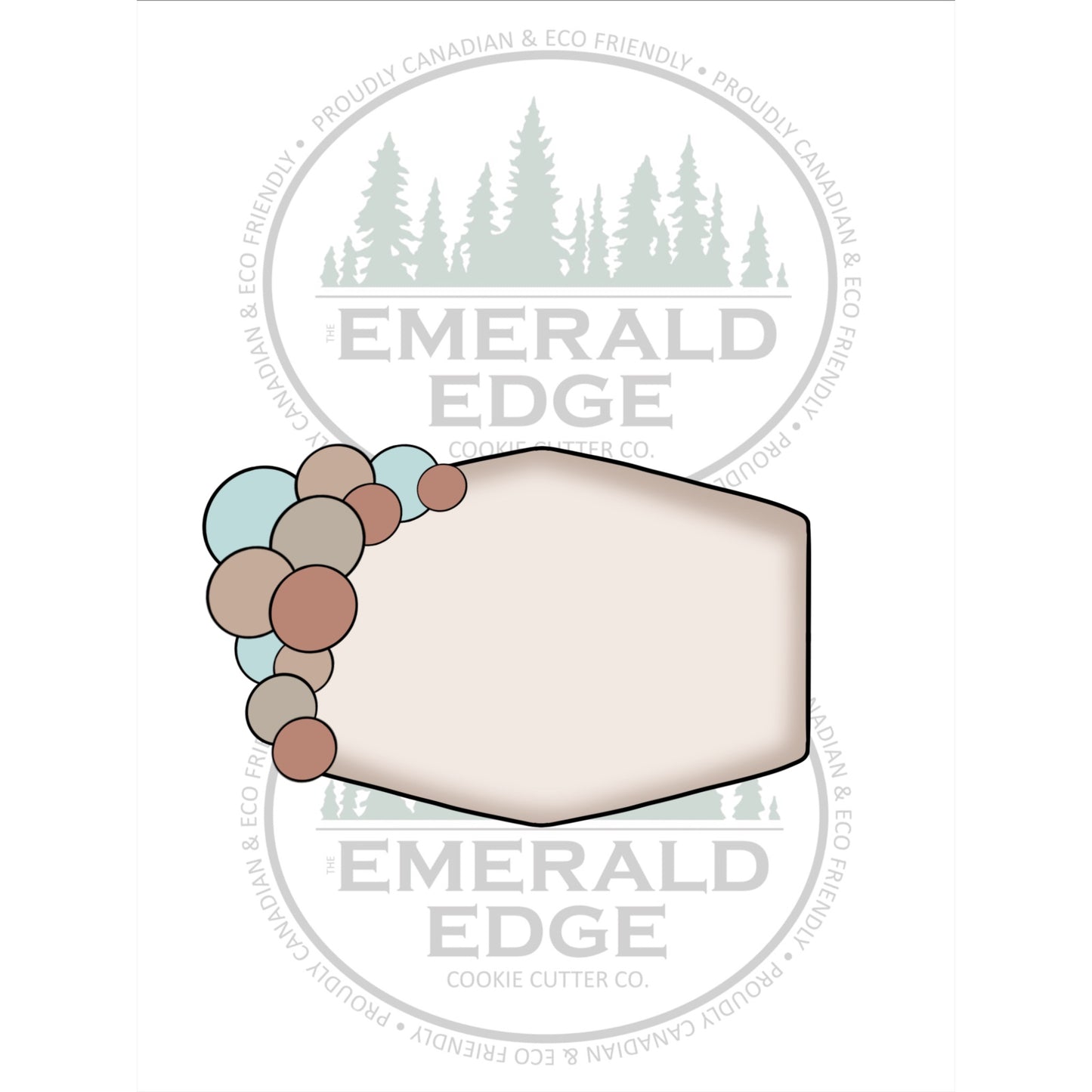 Wide Stretched Hex Bubble Plaque