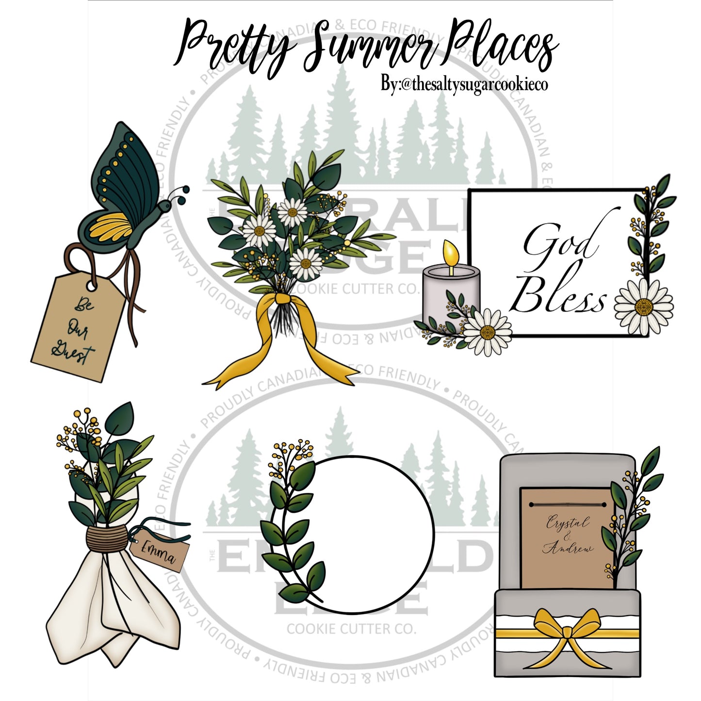 Pretty Summer Places ~ Circle with Greenery