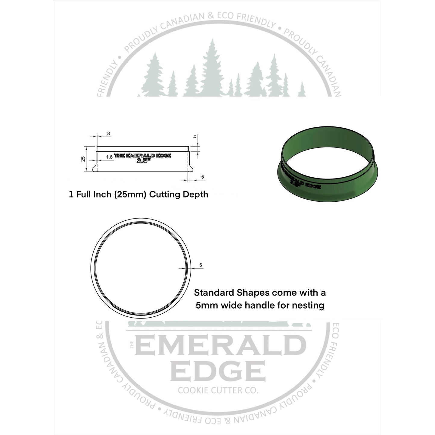 Square - 1/8” radius corner - Individual Shape or Nested