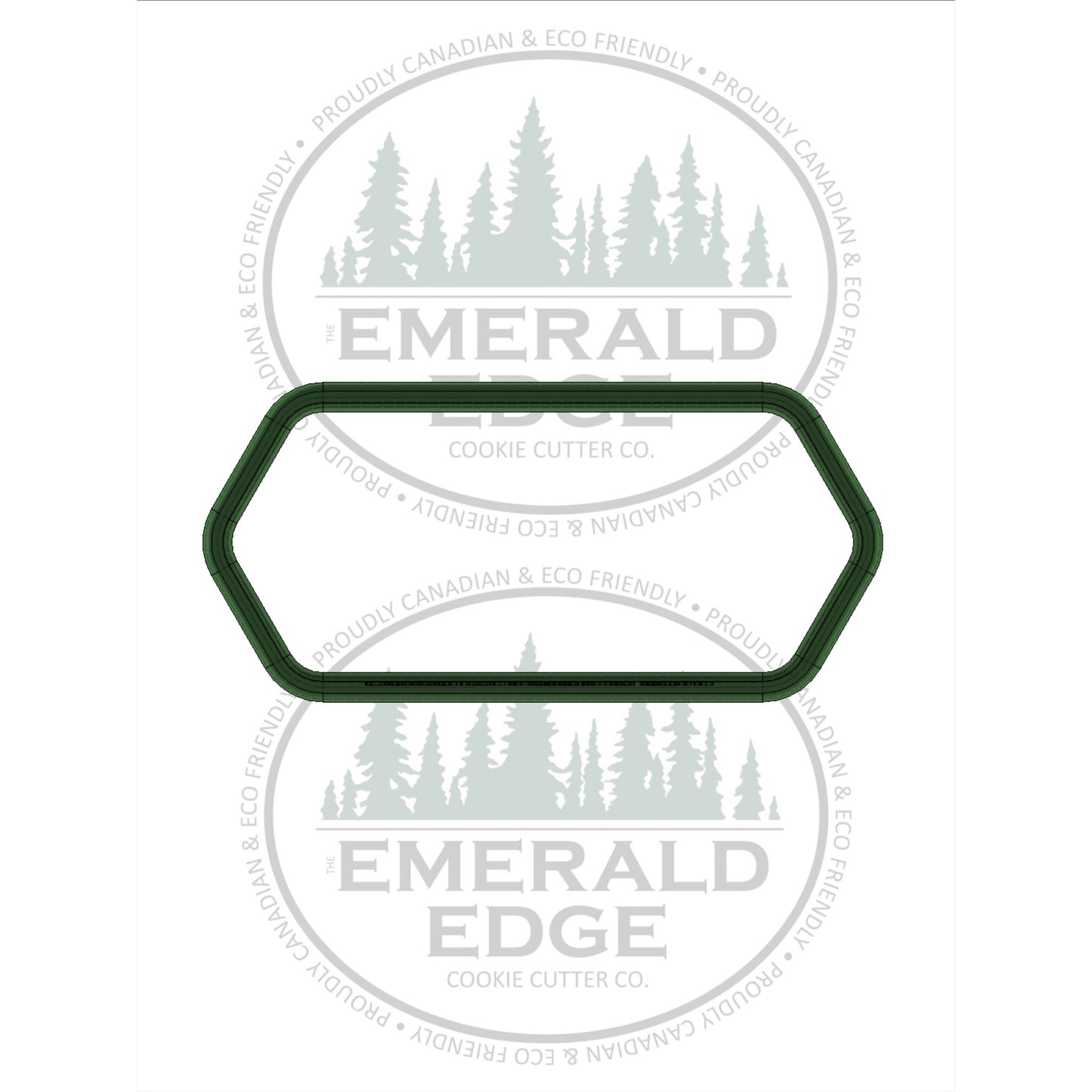 Elongated Hexagon - 1/4” Radius Corners