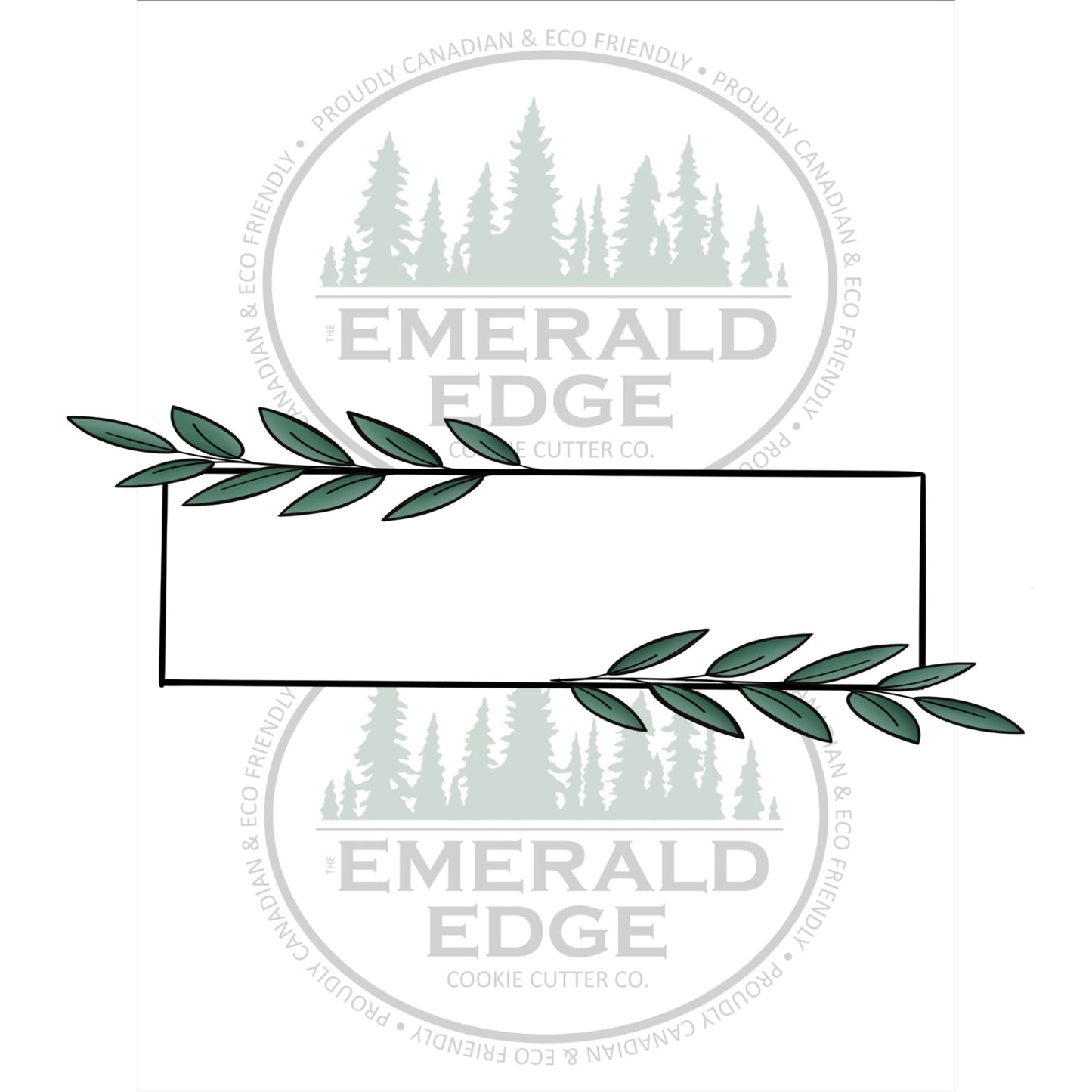 Long Plaque with Greenery