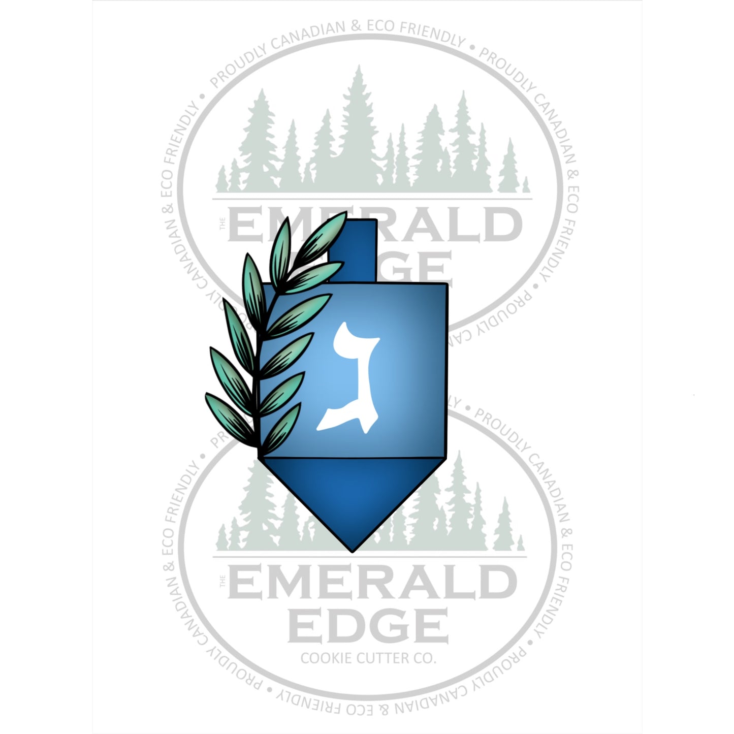 Dreidel with Olive Branch