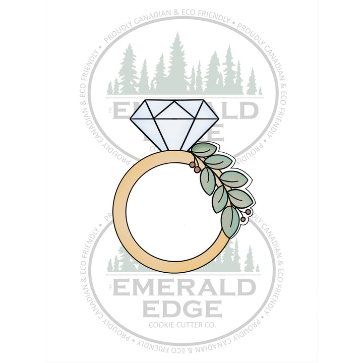 STL - Wedding Ring With Greenery