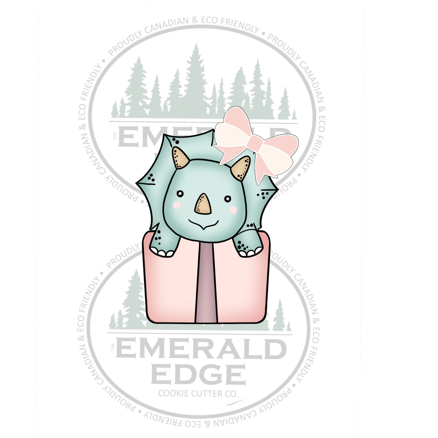 Cute Dino Present with Bow