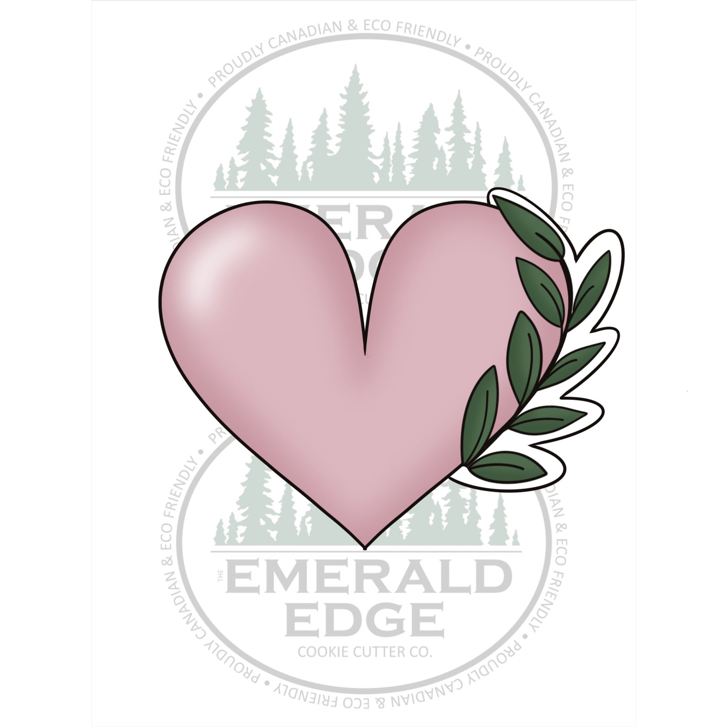 Bubbly Heart with Greenery