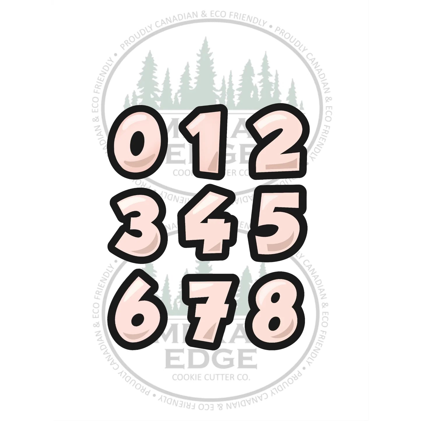 STL - Chunky Numbers – The Emerald Edge Cookie Cutter Co.