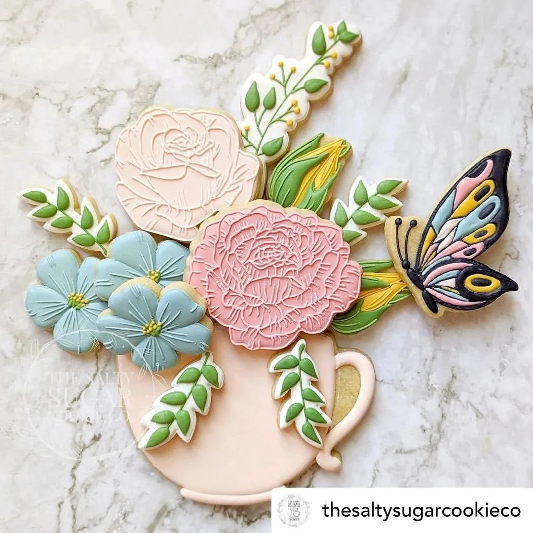 STL - Floral Teacup Platter