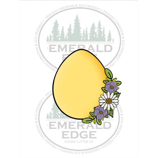 STL - Side Floral Easter Egg