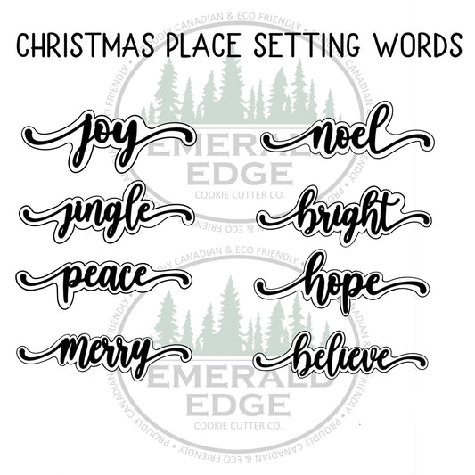 Christmas Place Setting Words