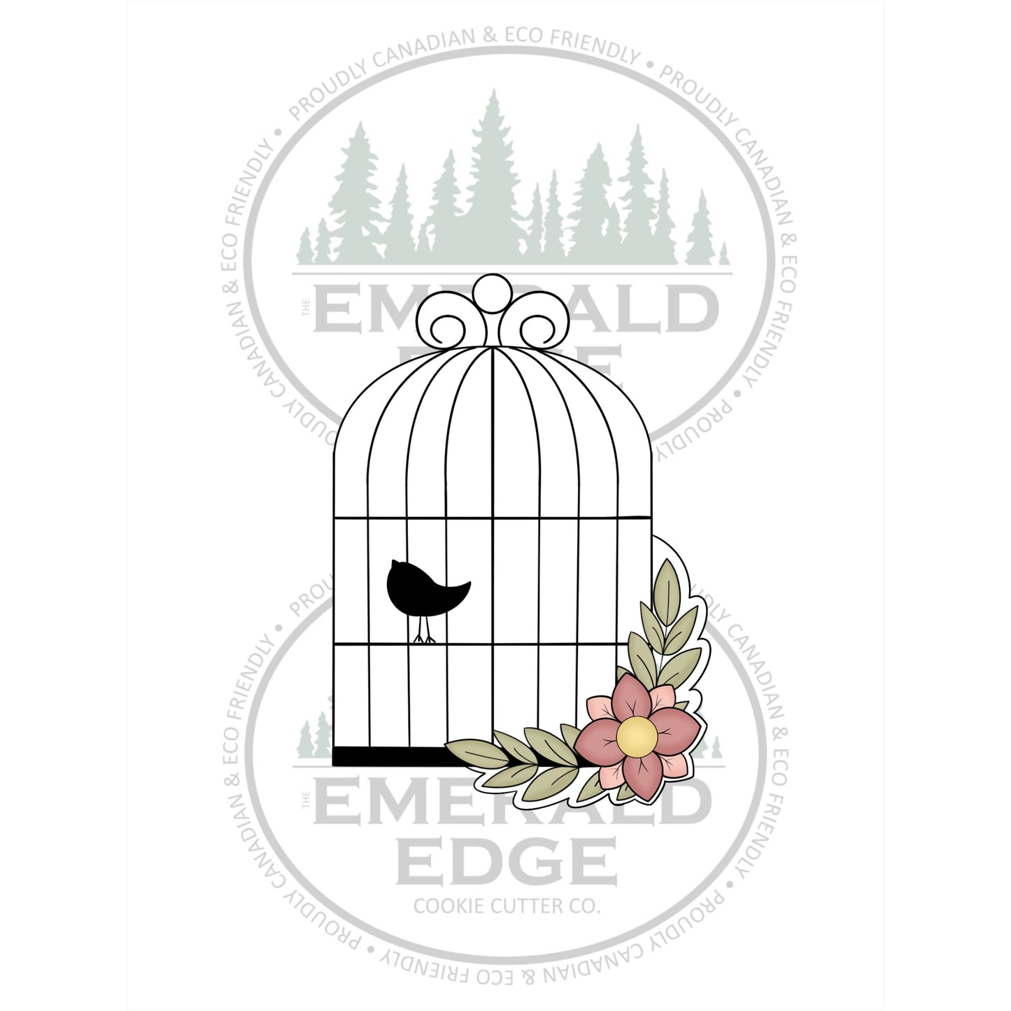 Bird Cage with Floral