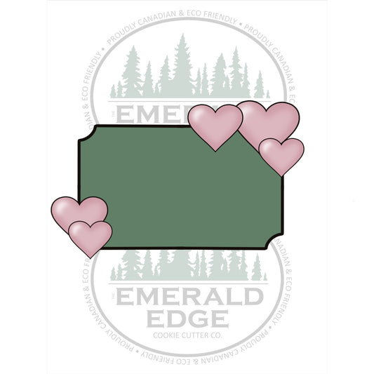 Peridot Plaque with Hearts