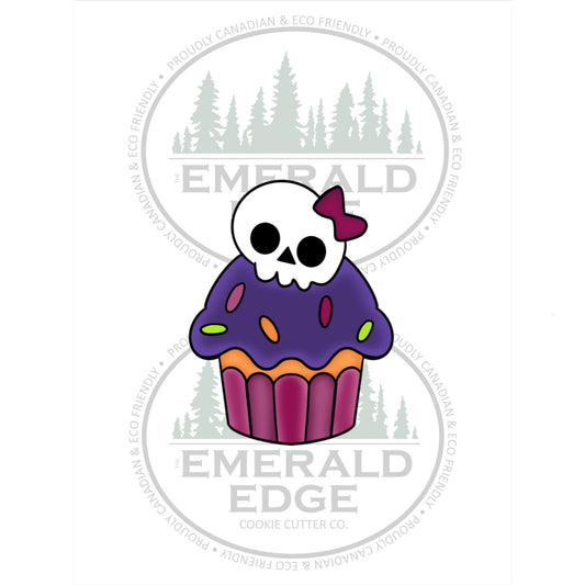 Creepy Cupcake - Skull with Bow