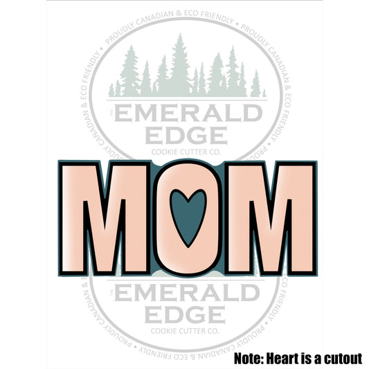 Mom with Heart Cutout - Square