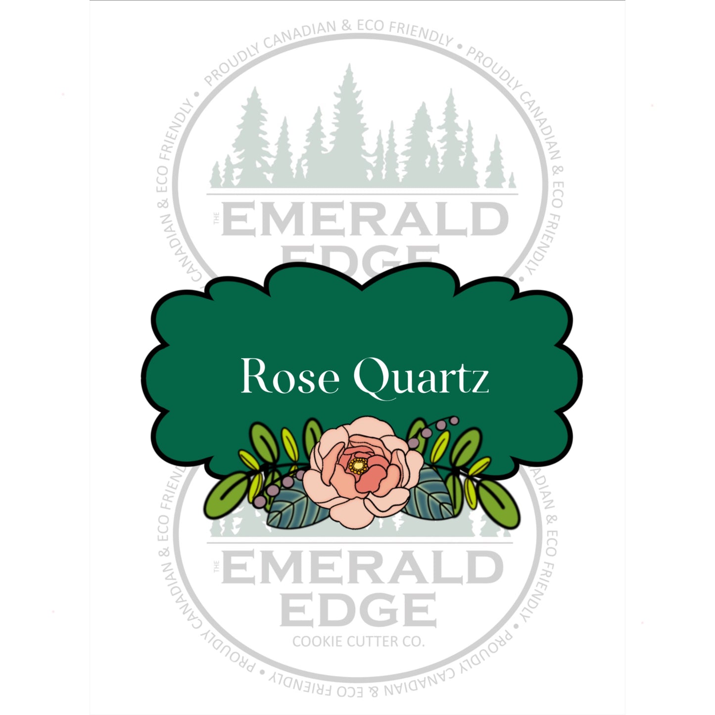 Floral Rose Quartz Plaque