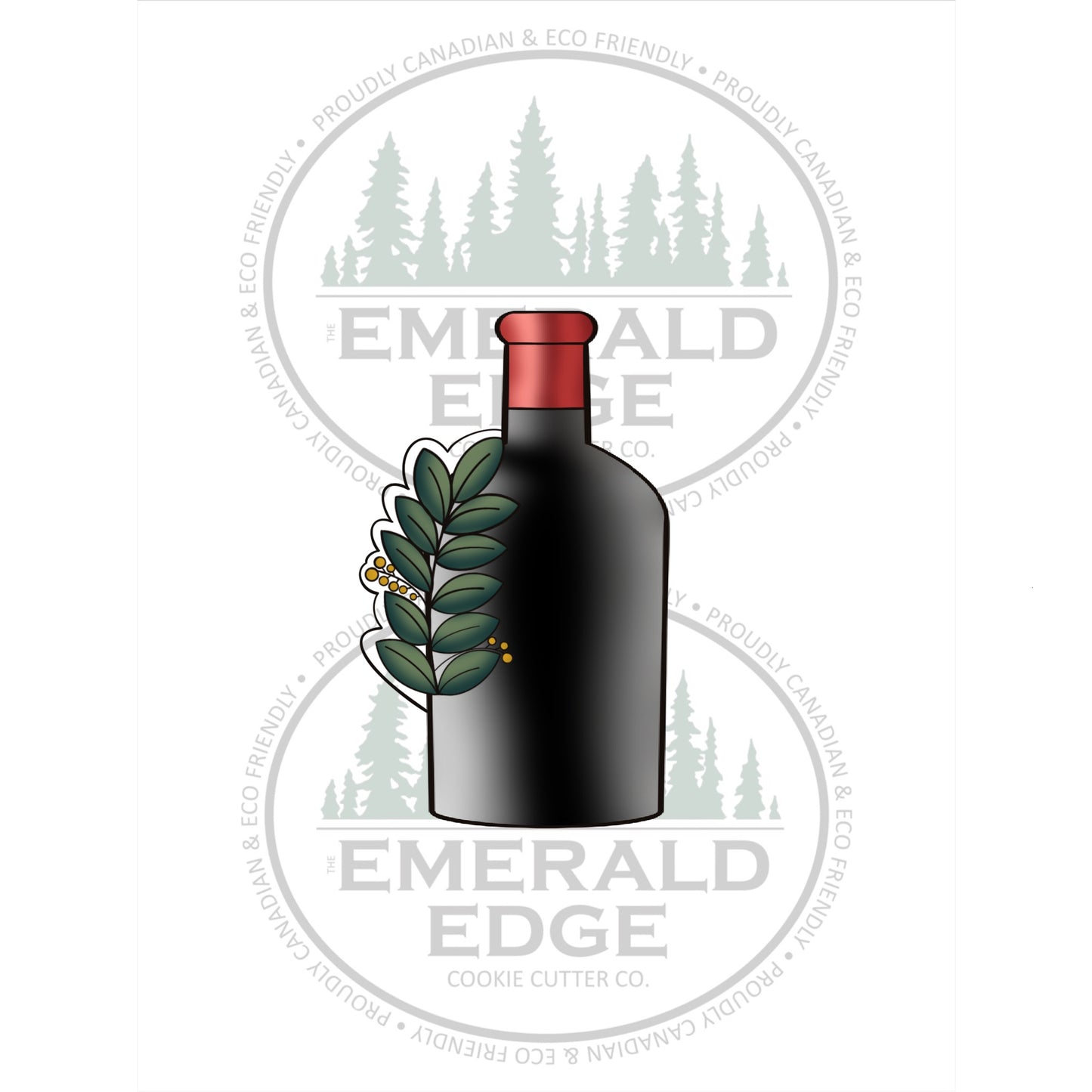 Chubby Wine Bottle with Greenery