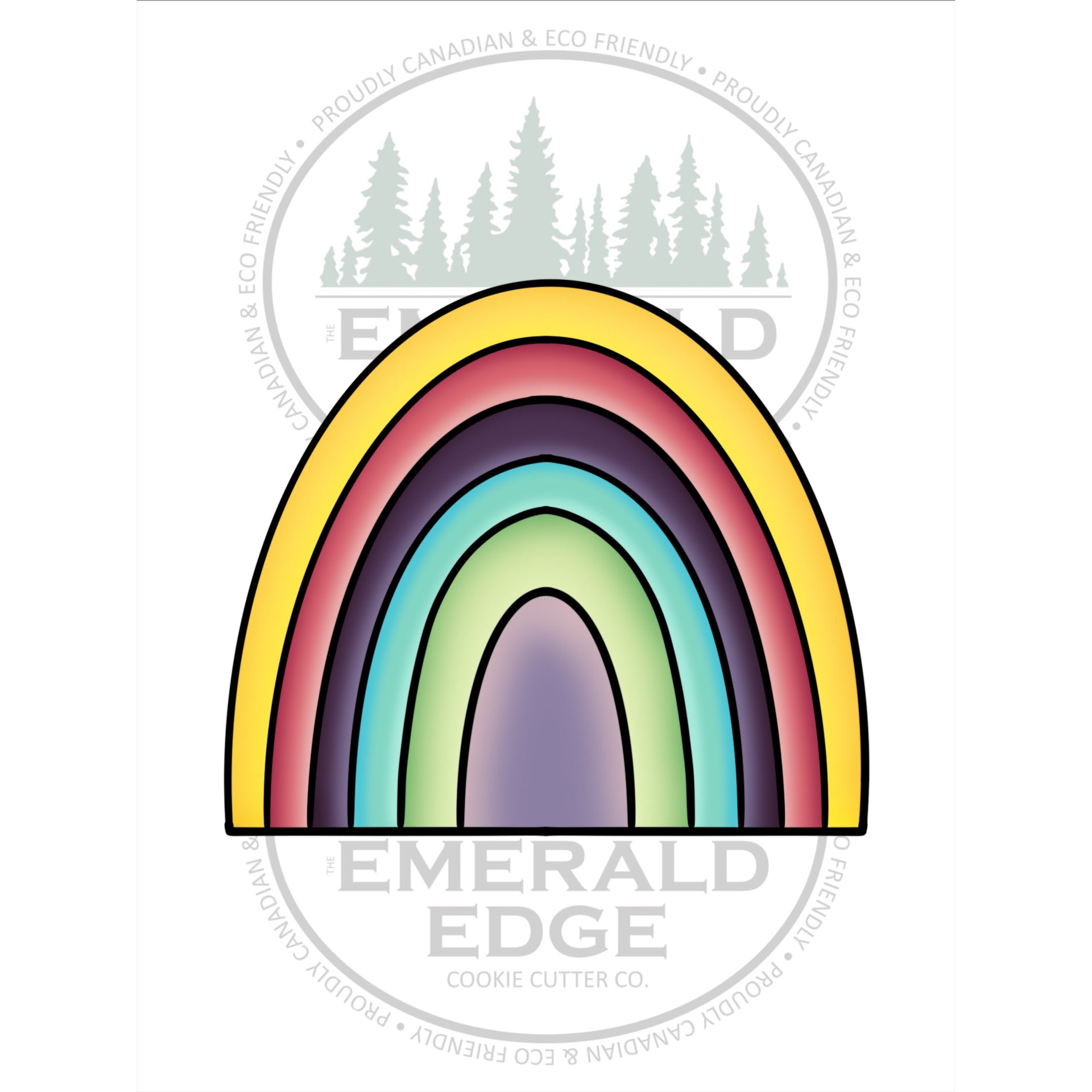 High Arch Rainbow - No Cut Out – The Emerald Edge Cookie Cutter Co.