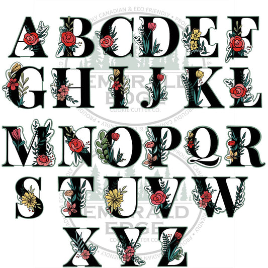 STL - Floral Alphabet